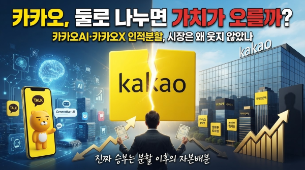 카카오ai,카카오x 인적분할