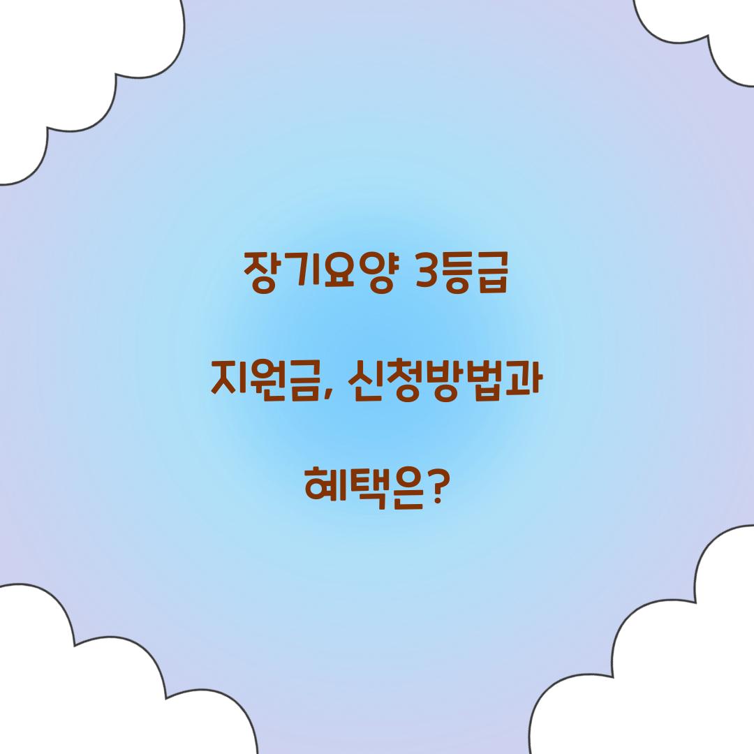 장기요양 3등급 지원금