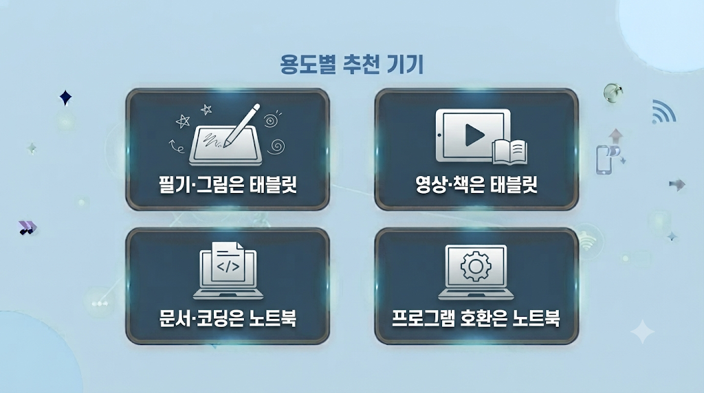 용도별로 알맞은 태블릿과 노트북