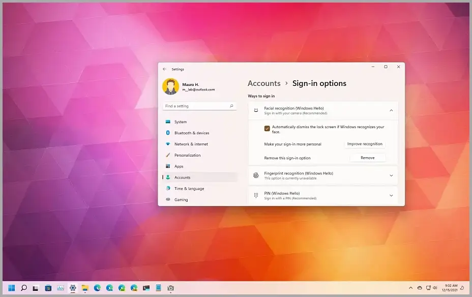윈도우 11 &ndash; Windows Hello 얼굴 인식을 설정하는 방법