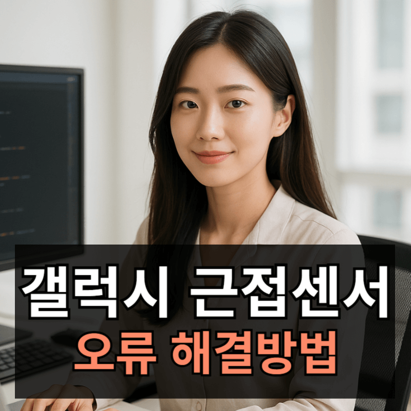 갤럭시 근접센서 오작동 오류 해결방법