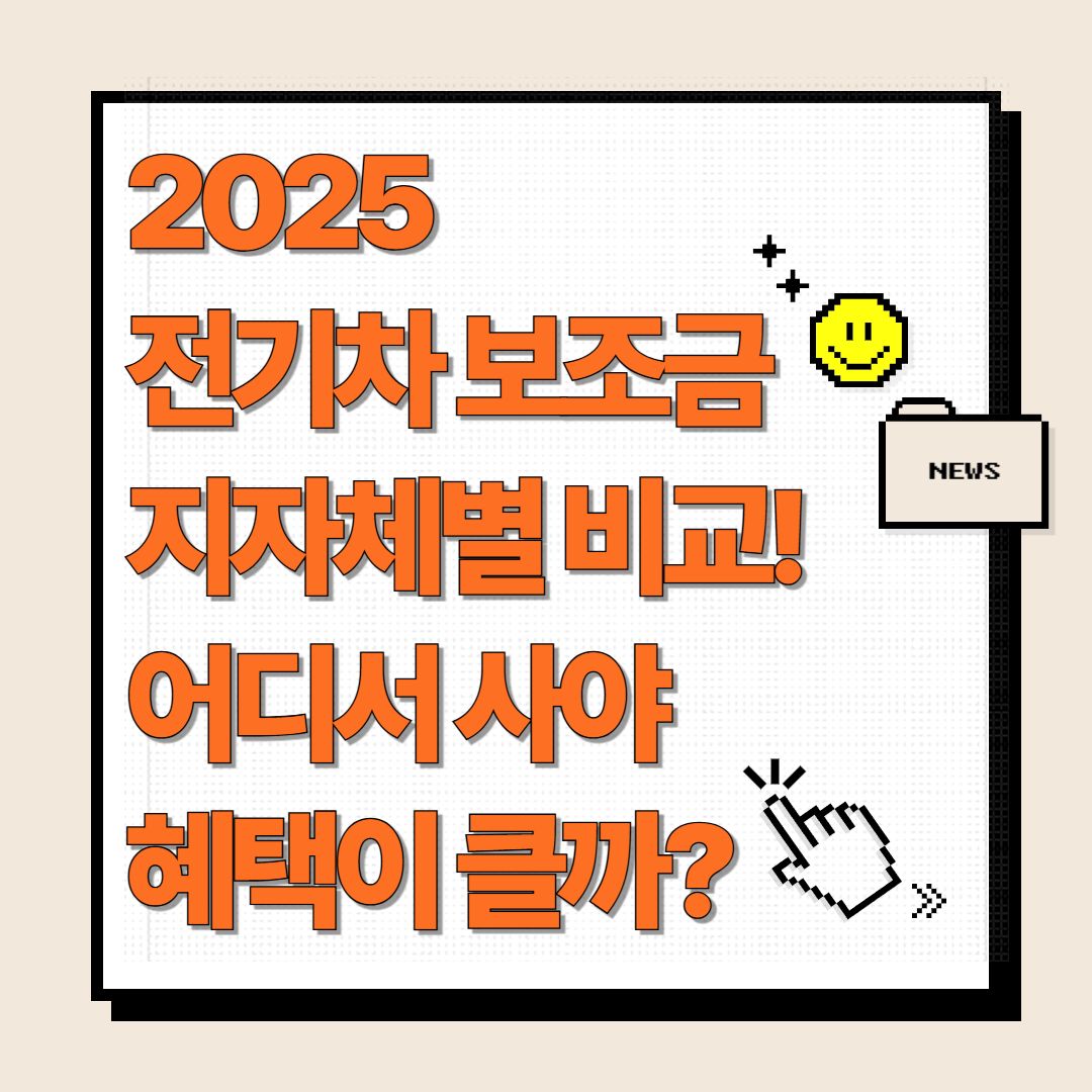 2025 전기차 보조금 지자체별 비교