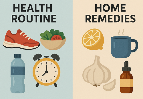 건강 루틴과 민간요법 비교 (과학성, 실천력, 효과)