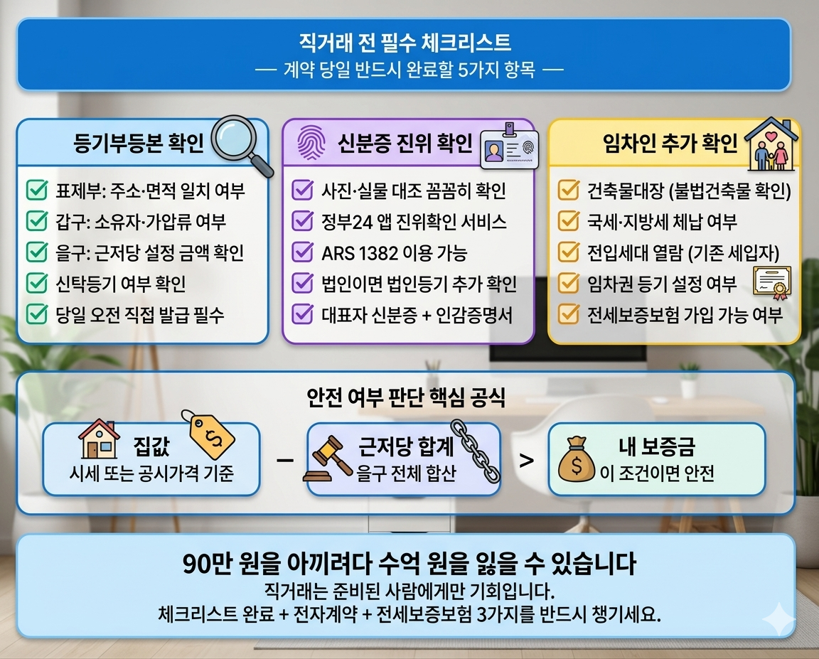 직거래 전 필독! 등기부등본 &amp; 신분증 검증 완전 체크리스트