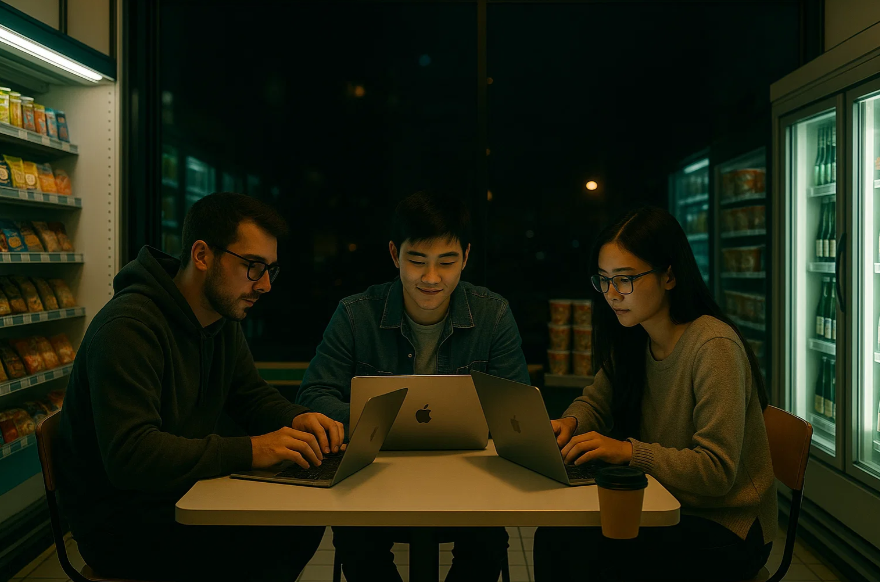 편의점 작업 관련 이미지