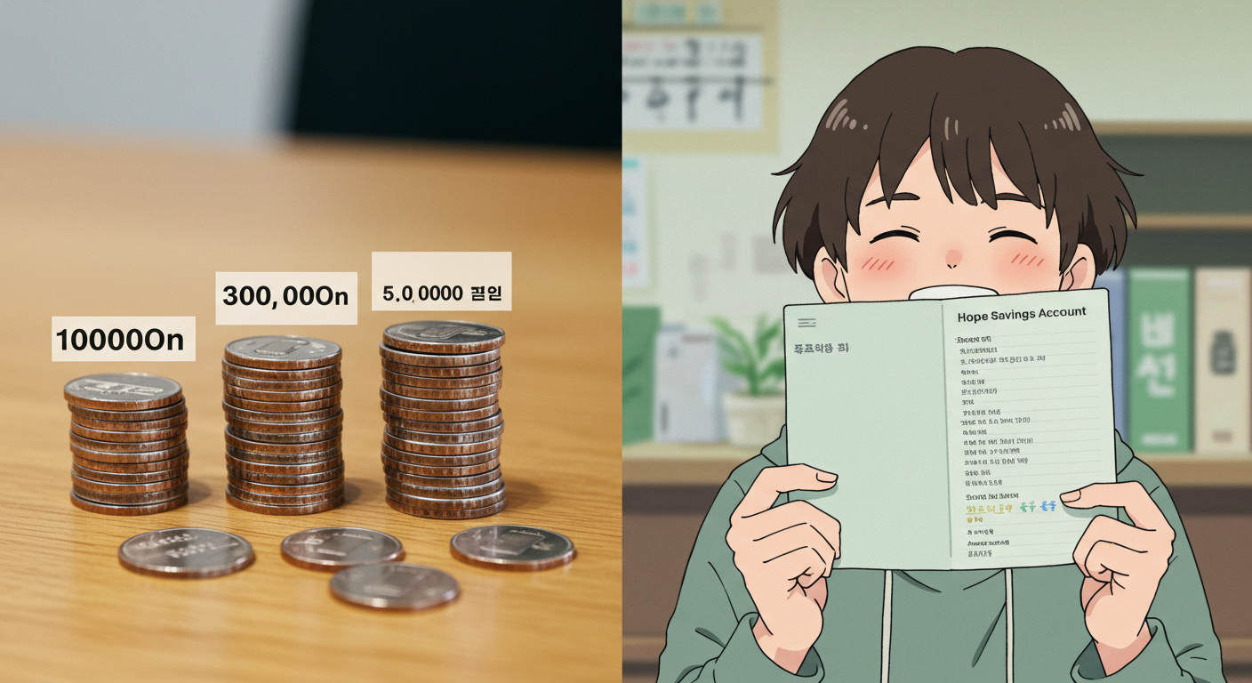 희망저축계좌2 저축금액별 수익 비교 이미지