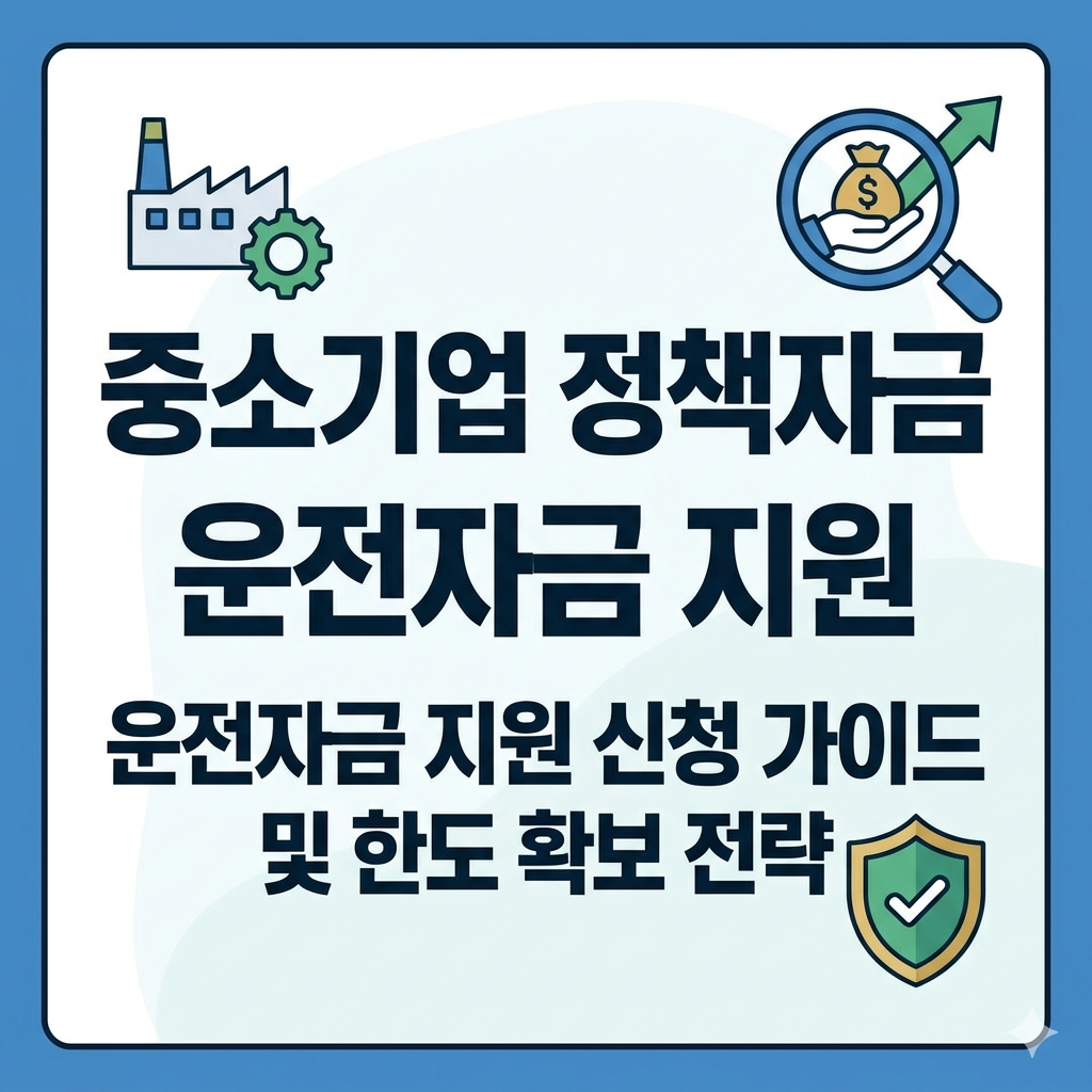 중소기업 정책자금 대출 운전자금 지원 신청 가이드 및 한도 확보 전략