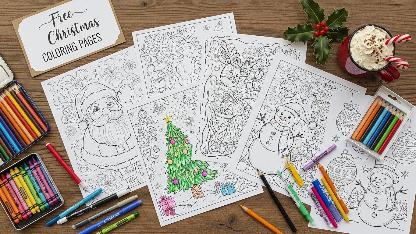 크리스마스 색칠하기 무료 도안