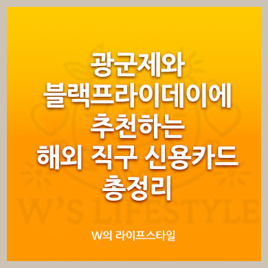 광군제와 블랙프라이데이에 추천하는 해외 직구 신용카드 총정리