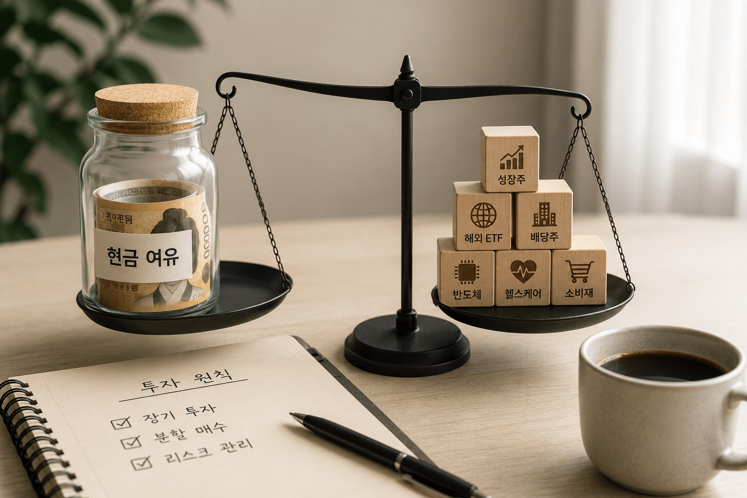 투자 현금 비중