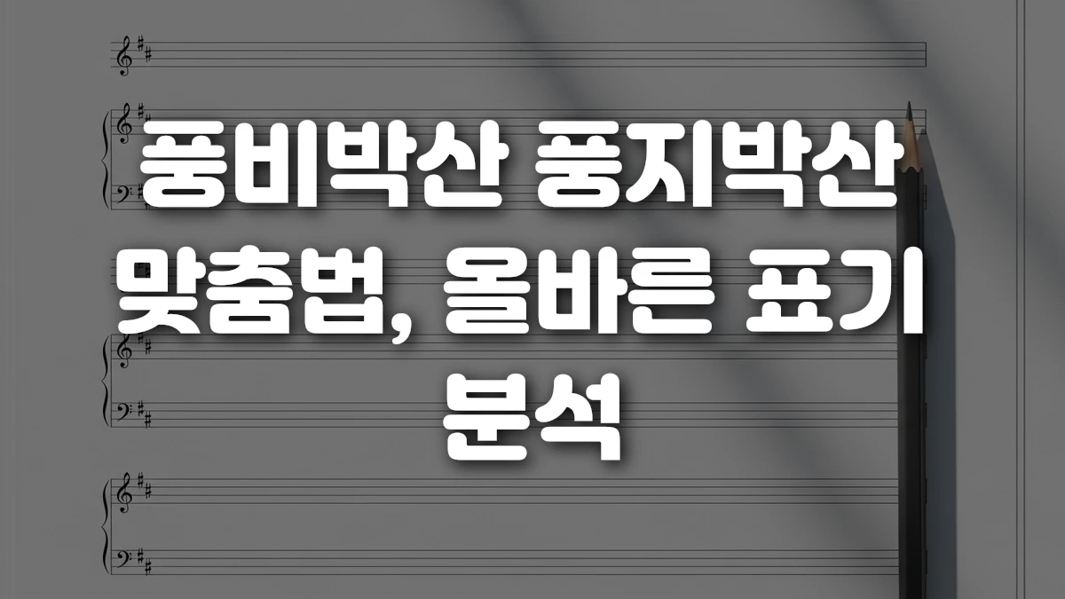 풍비박산 풍지박산 맞춤법 올바른 표기 분석