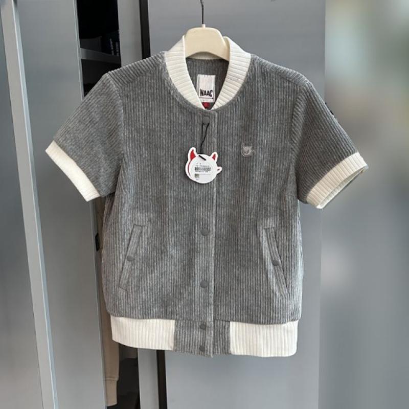 WAAC 왁 간절기 여성 골프 반팔 조끼 스테디움 코듀로이 S-22701GYM