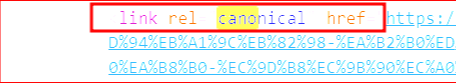  티스토리 캐노니컬, canoical URL이 설정 사례