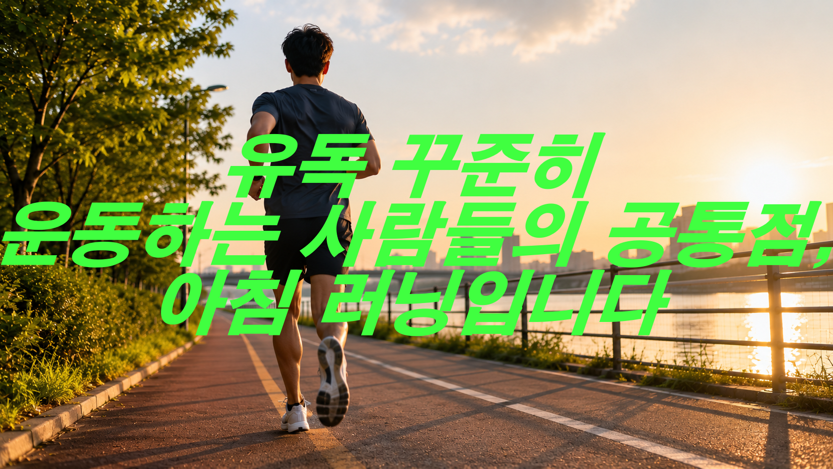 유독 꾸준히 운동하는 사람들의 공통점, 아침 러닝입니다
