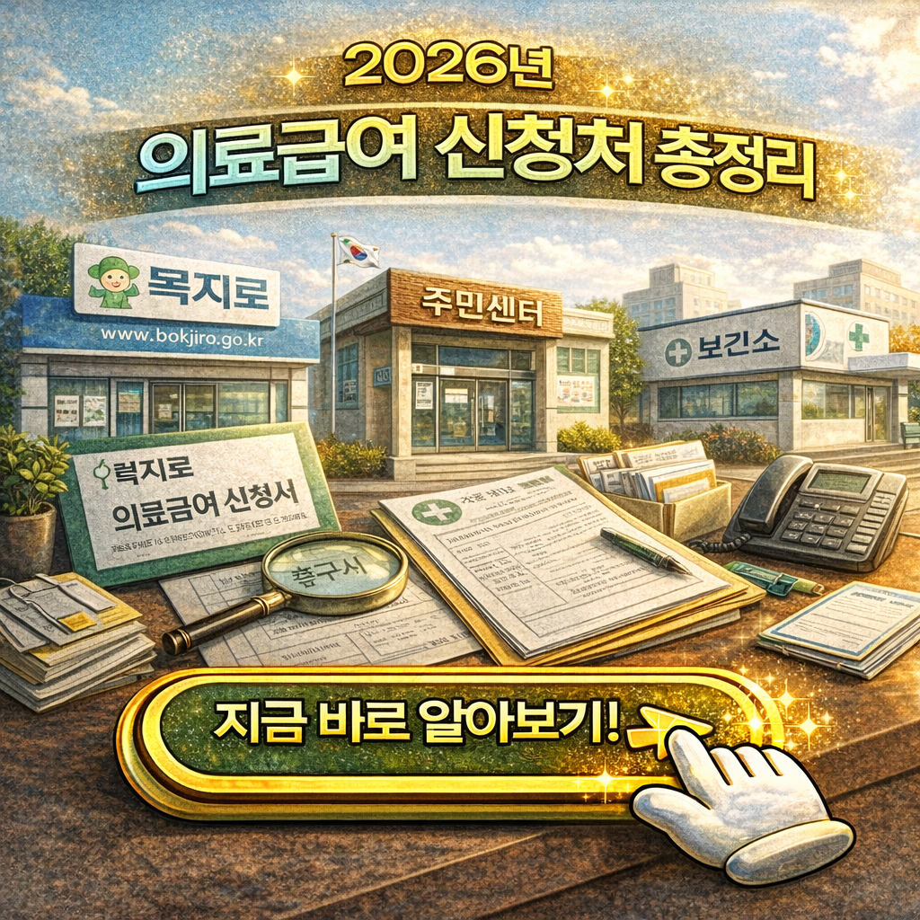 의료급여 신청처 총정리｜복지로부터 주민센터&middot;보건소까지 한눈에 보기 (2026 최신판)