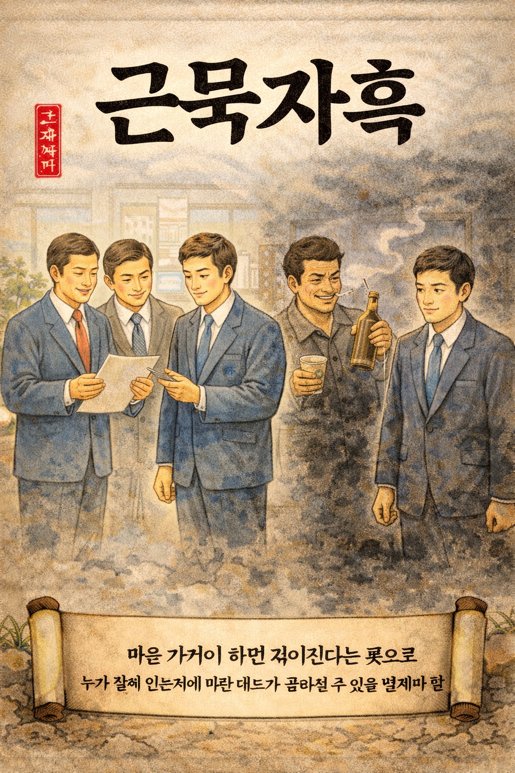 근묵자흑 사자성어 이미지