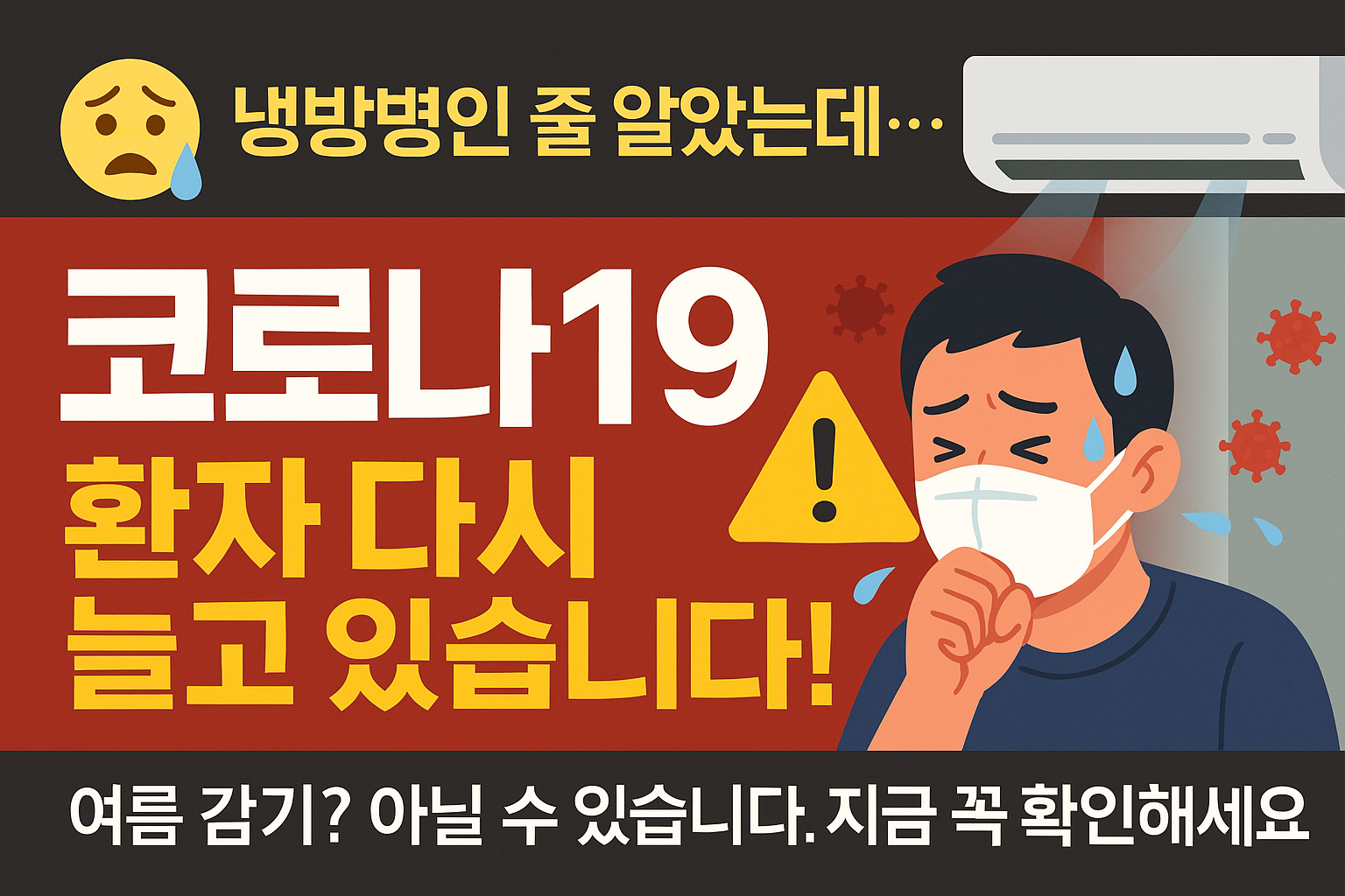 코로나19 재확산! 냉방병으로 착각 마세요! 사진