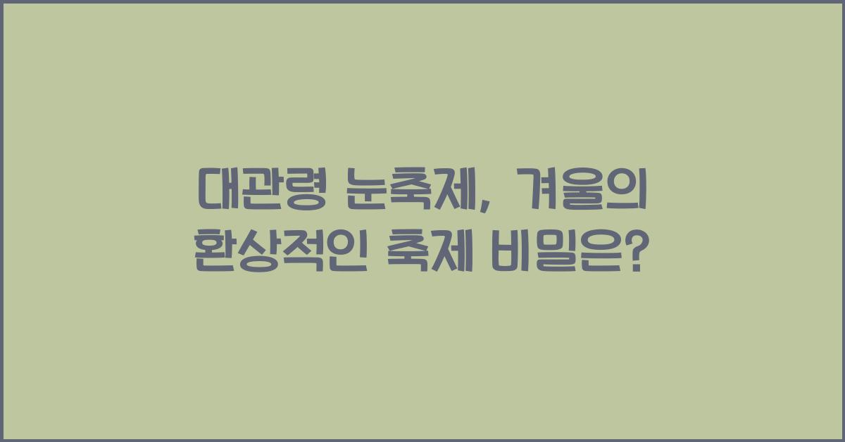 대관령 눈축제
