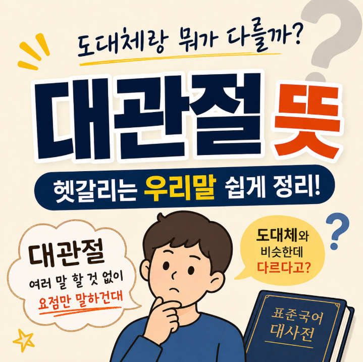 대관절 뜻, 도대체랑 뭐가 다를까? 헷갈리는 우리말 쉽게 정리