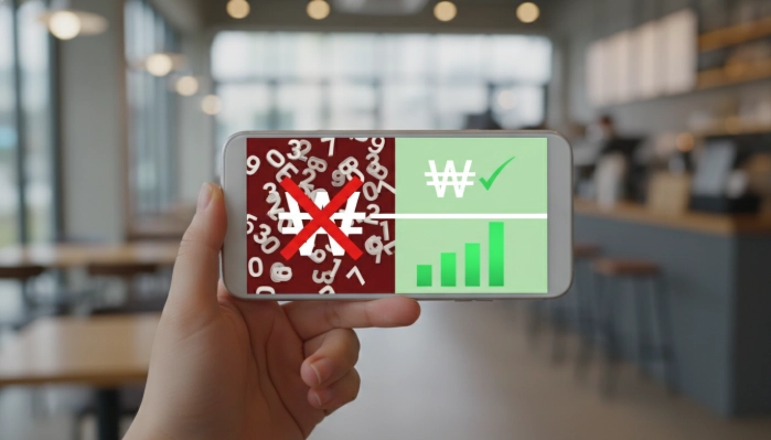 상생페이 잔액 부족 및 한도 초과 상태와 충분한 잔액이 있는 상태를 대비하여 보여주는 스마트폰 앱 화면 이미지.