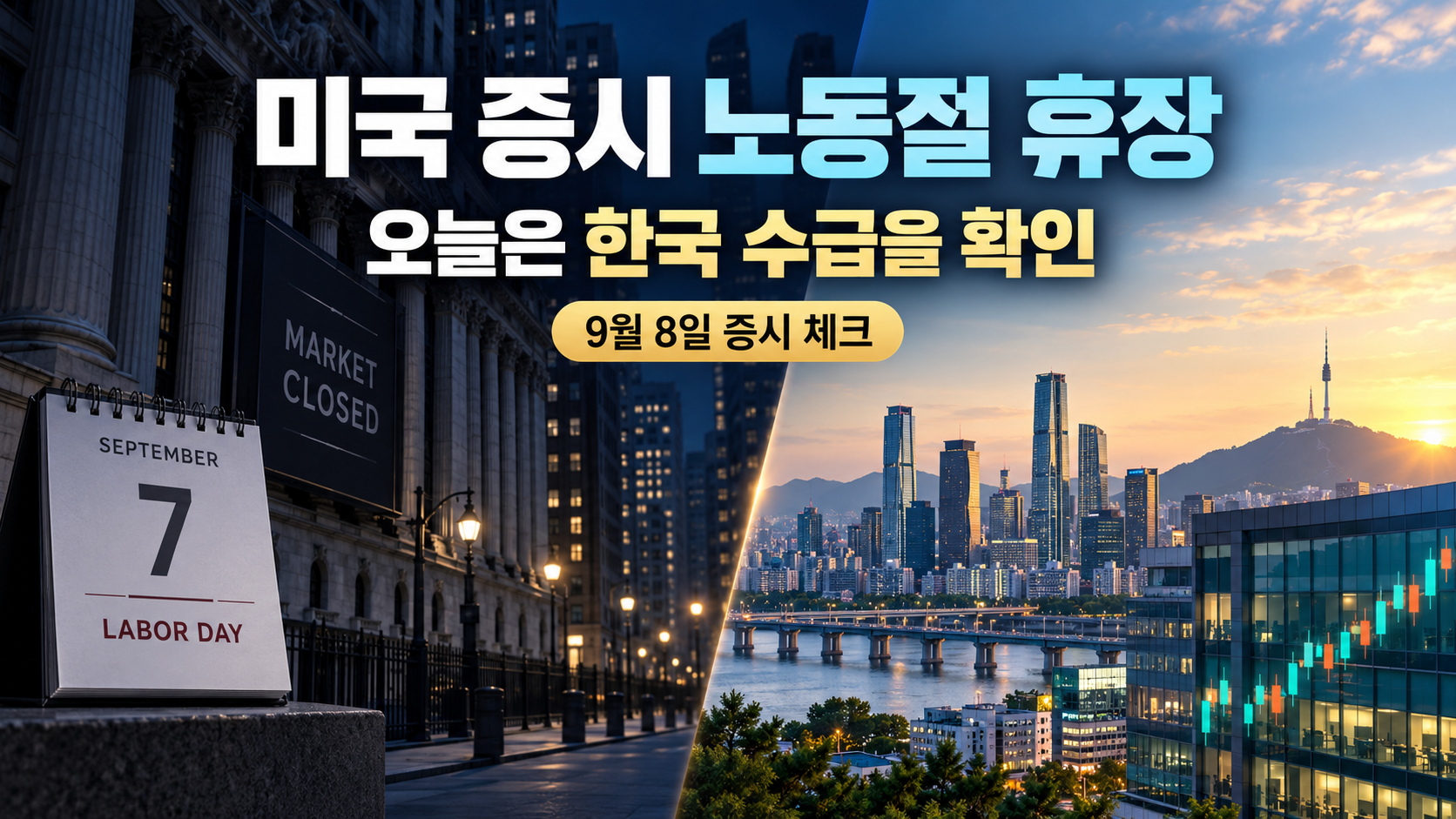 미국 노동절 휴장과 9월 8일 한국 증시 확인 사항