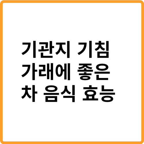 기관지 기침 가래에 좋은 차와 음식 효능 관련 사진