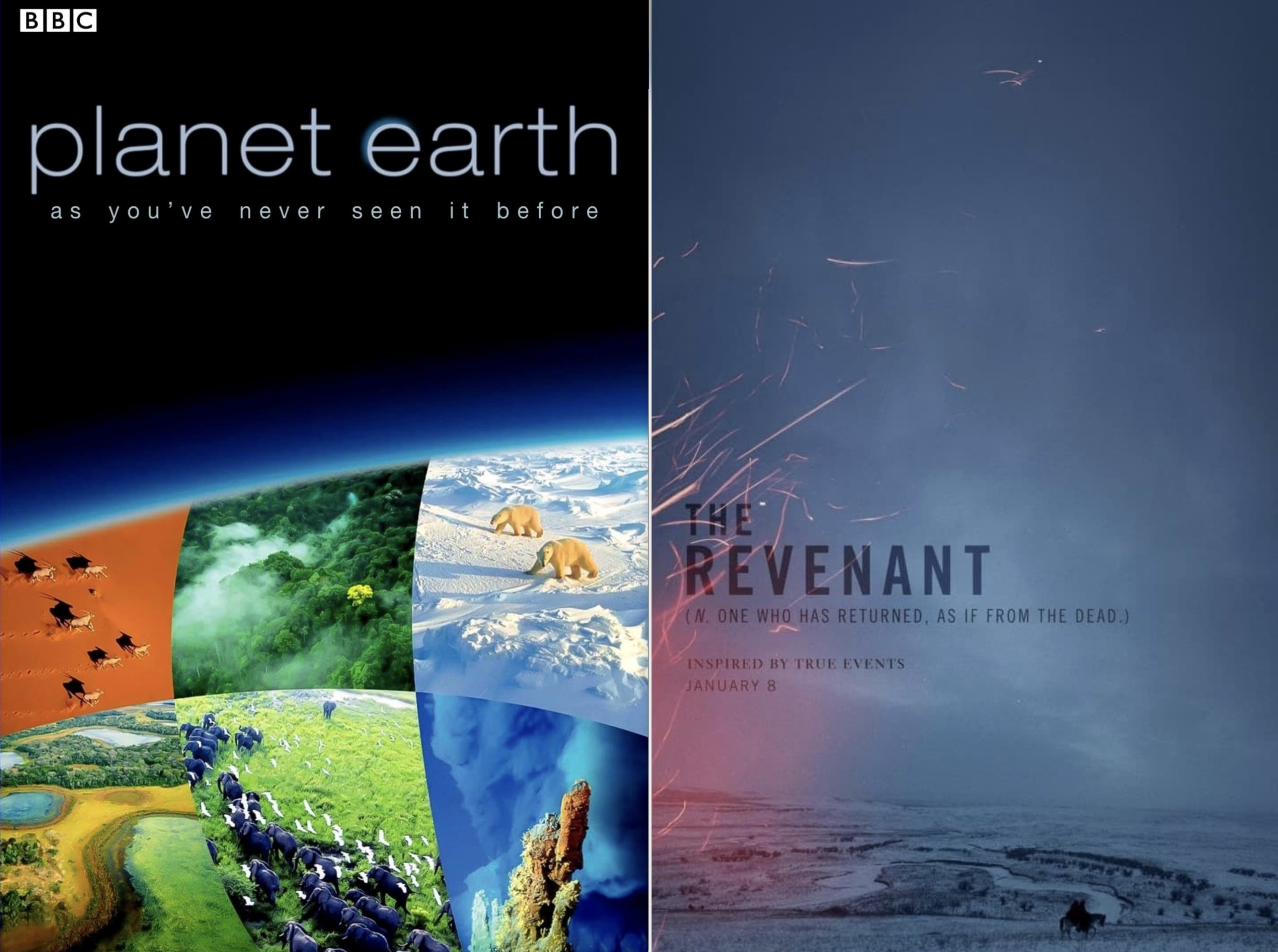 영화 포스터 살아있는 지구, 레버넌트 관련 사진