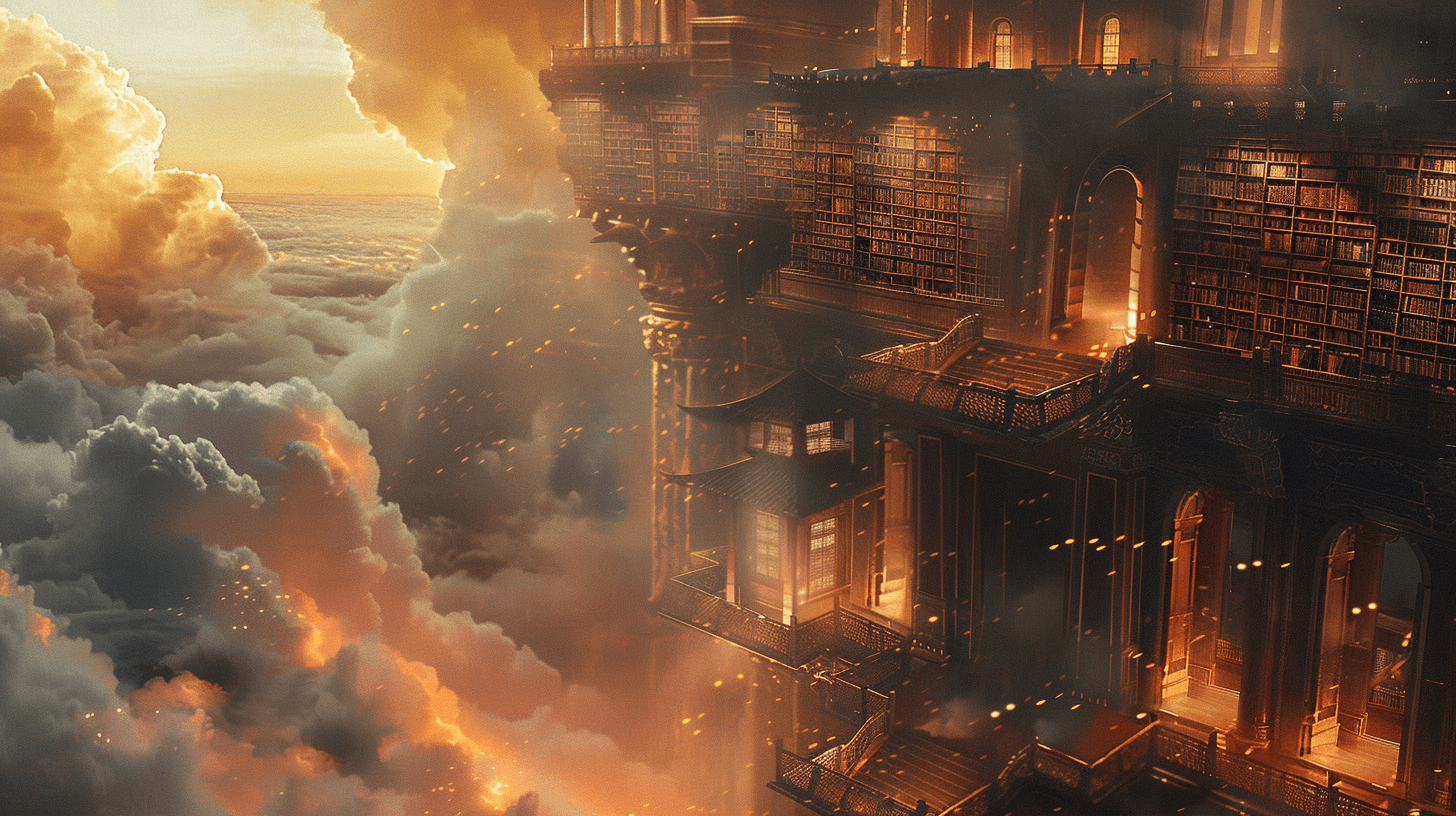 천국-구름-위-신전-이미지