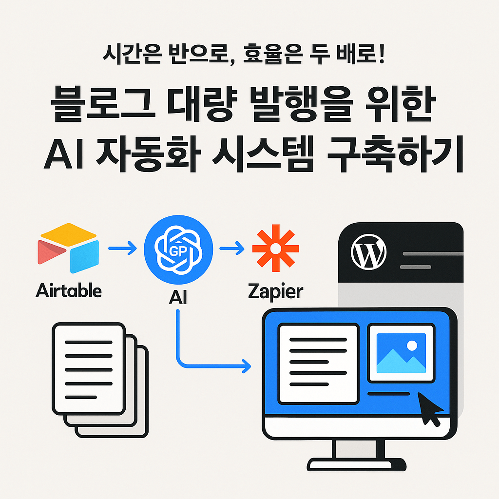 시간은 반으로&amp;#44; 효율은 두 배로!블로그 대량 발행을 위한 AI 자동화 시스템 구축하기