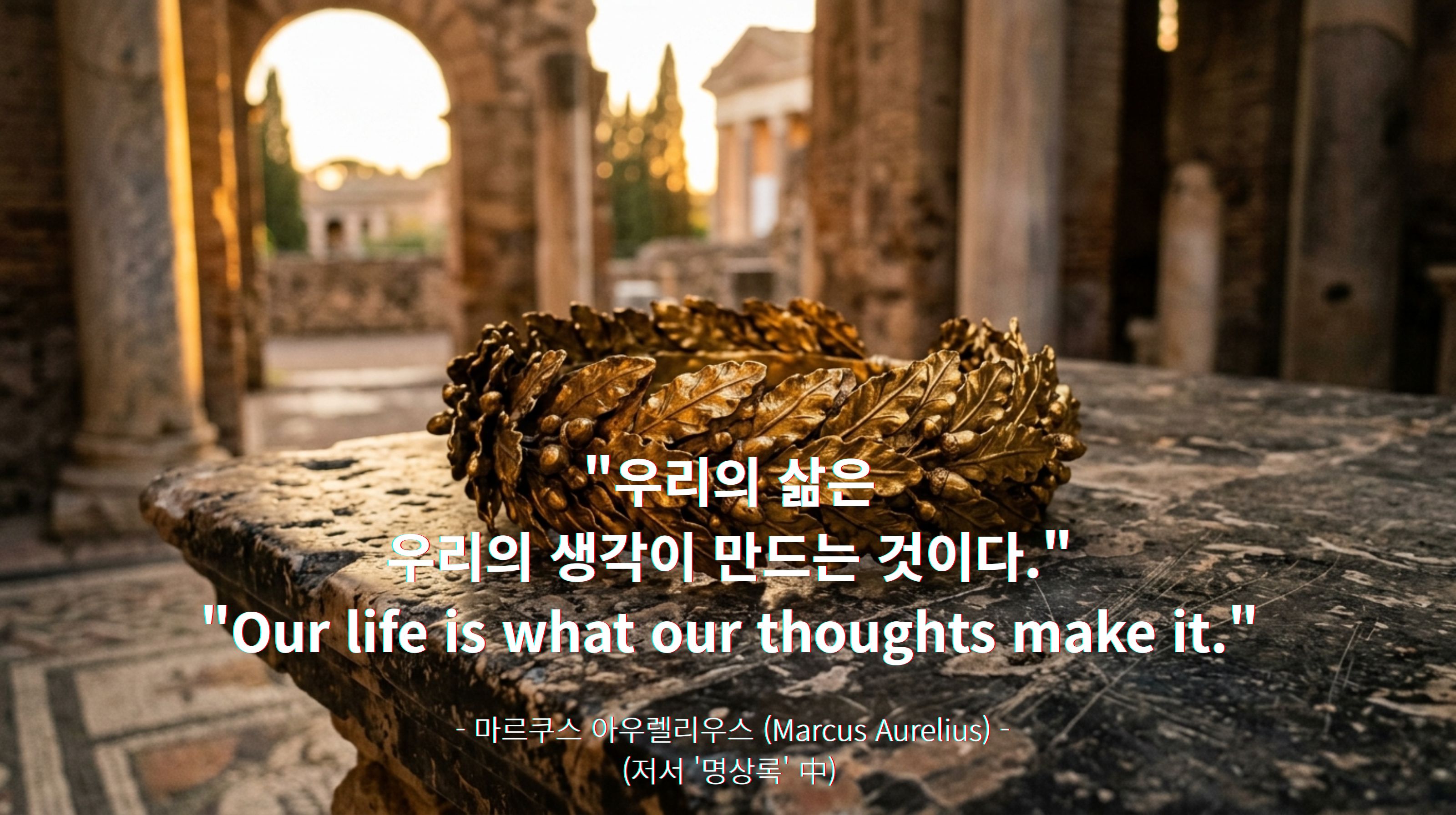 "우리의 삶은
우리의 생각이 만드는 것이다."