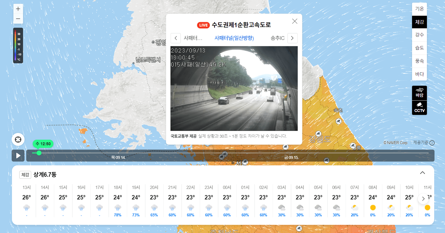 네이버 날씨 예보 cctv 기능