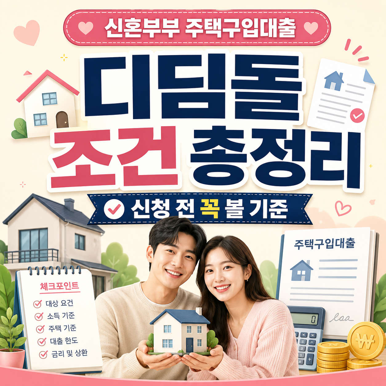 신혼부부 디딤돌대출 조건 정리 썸네일 이미지
