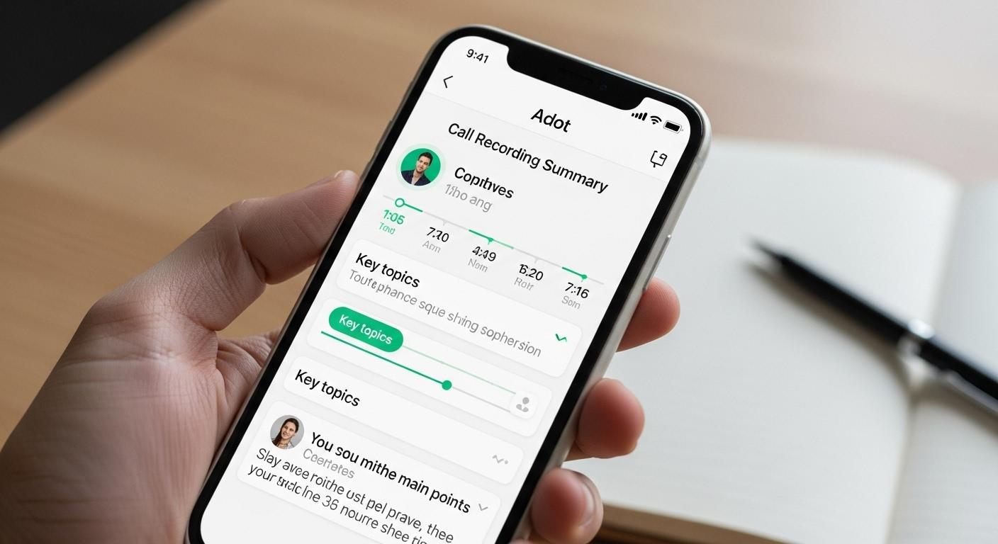 에이닷 아이폰 통화녹음 요약