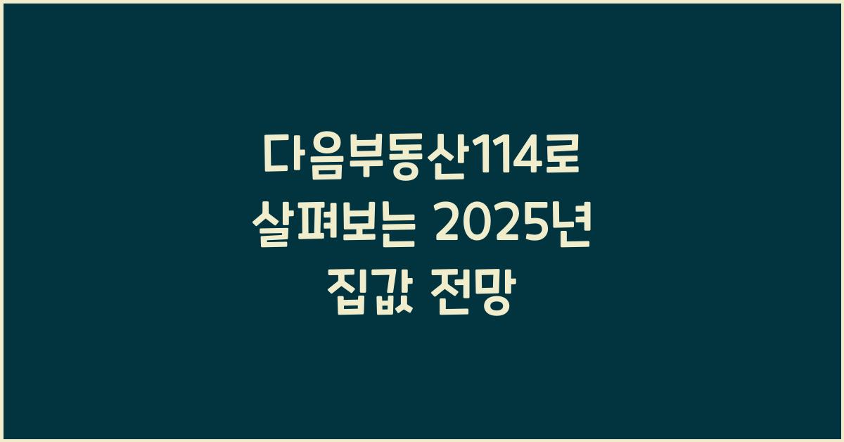 다음부동산114