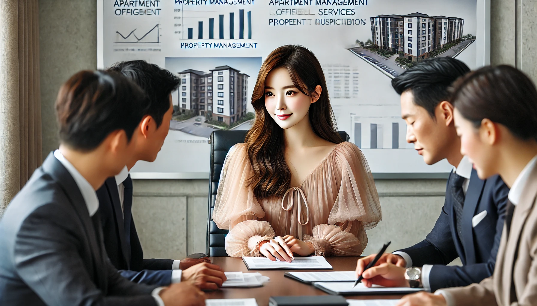 관리소장과 업무 협의하는 이미지