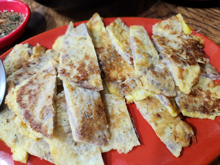 korea meat pancake チヂミ 육전 chijimi
