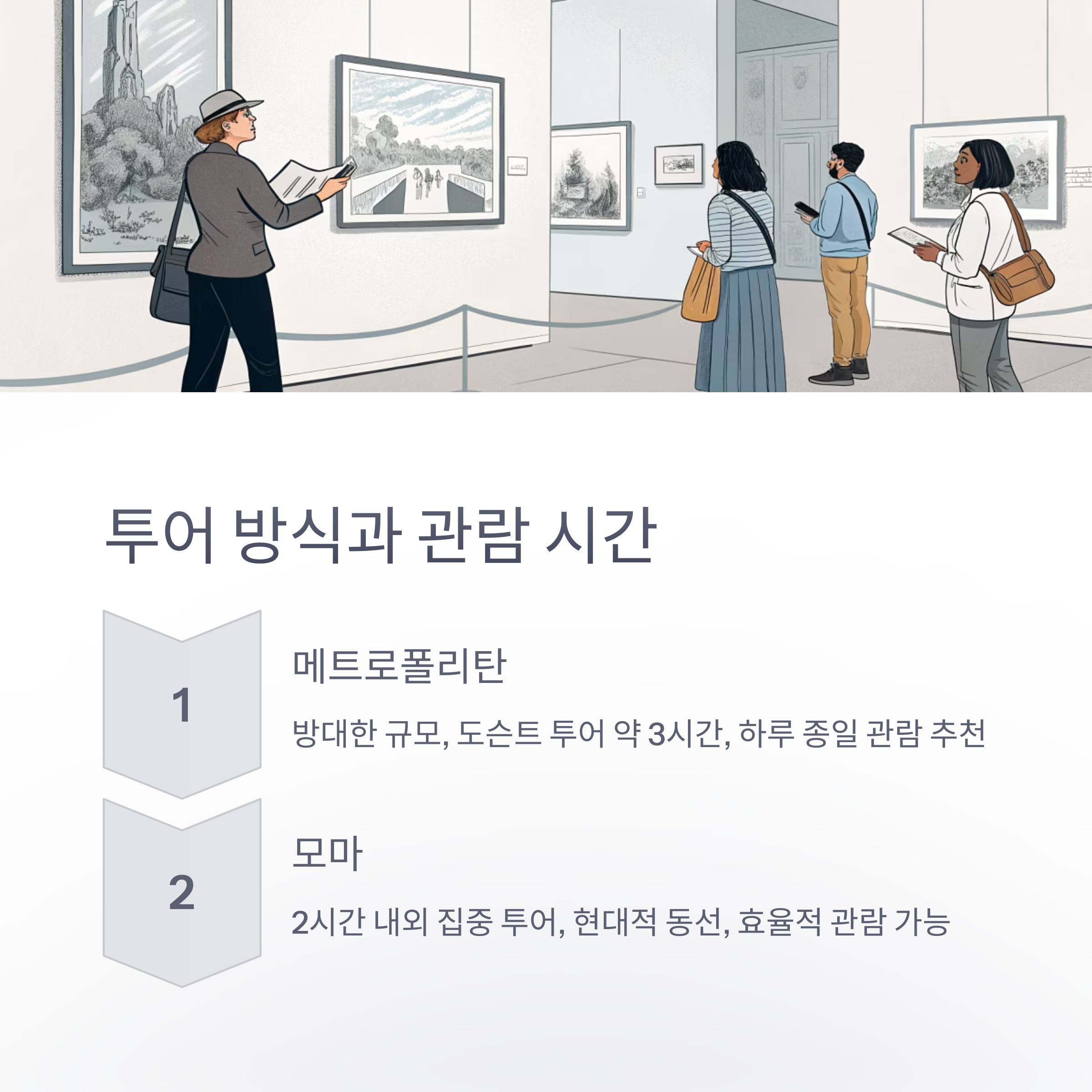 투어 방식과 관람 시간
