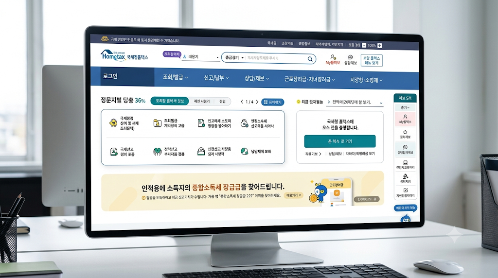 국세청홈텍스 근로장려금 신청방법