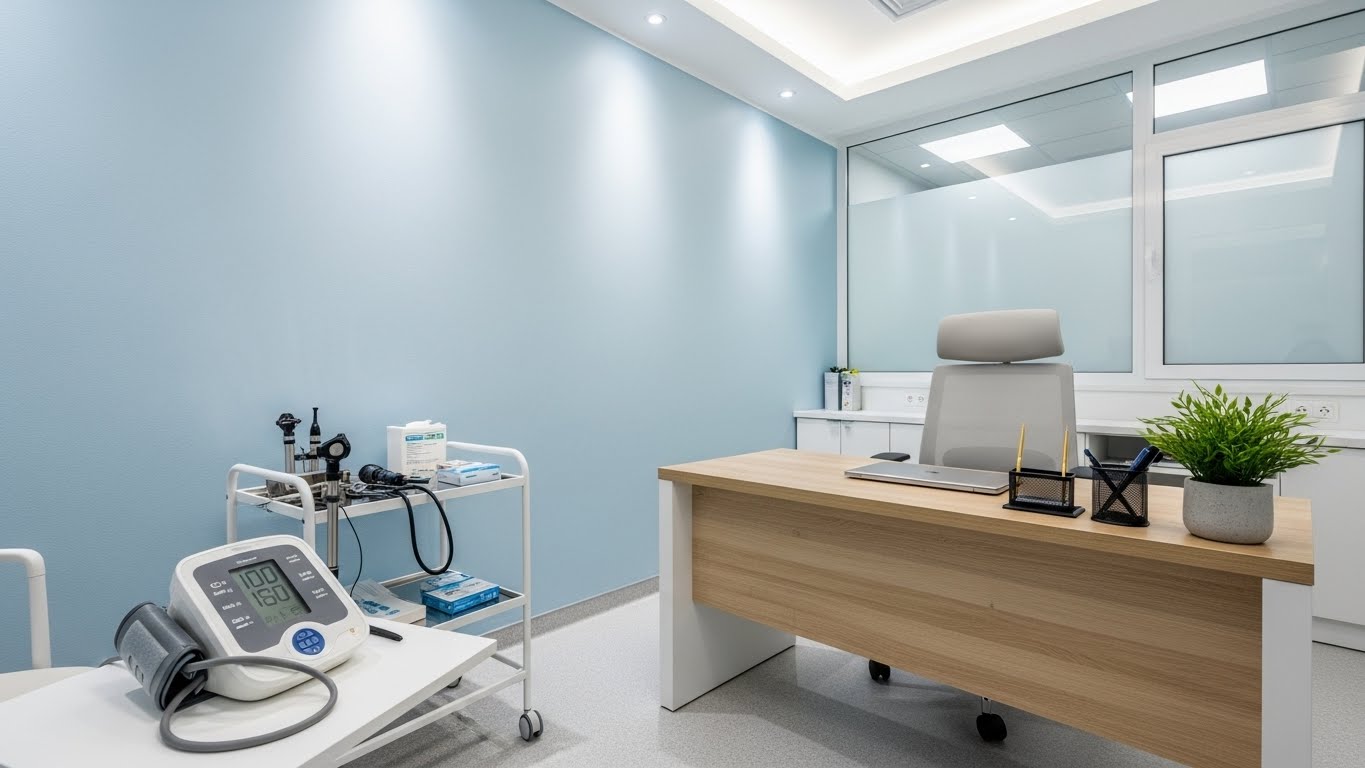 의사-진료실,-의료-장비,-그리고-건강-상담-분위기가-어우러진-사실적인-병원-내부-장면입니다.