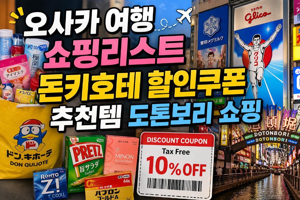 오사카 여행 쇼핑리스트 돈키호테 할인쿠폰으로 득템하는 법