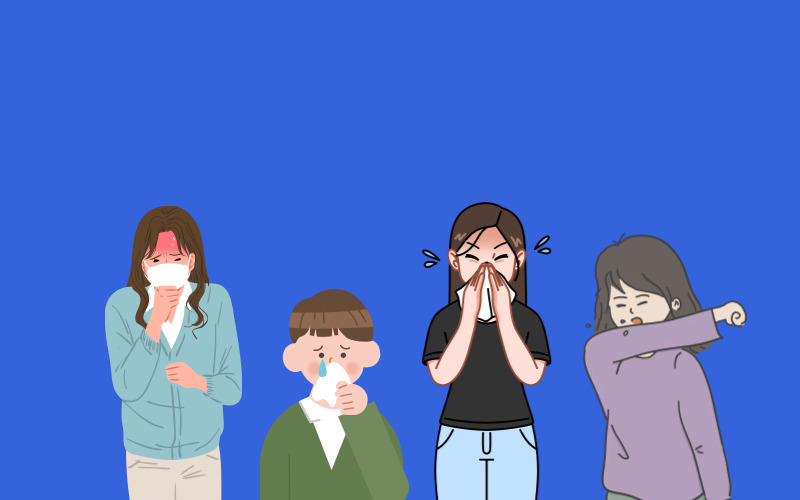 기침하는 사람들