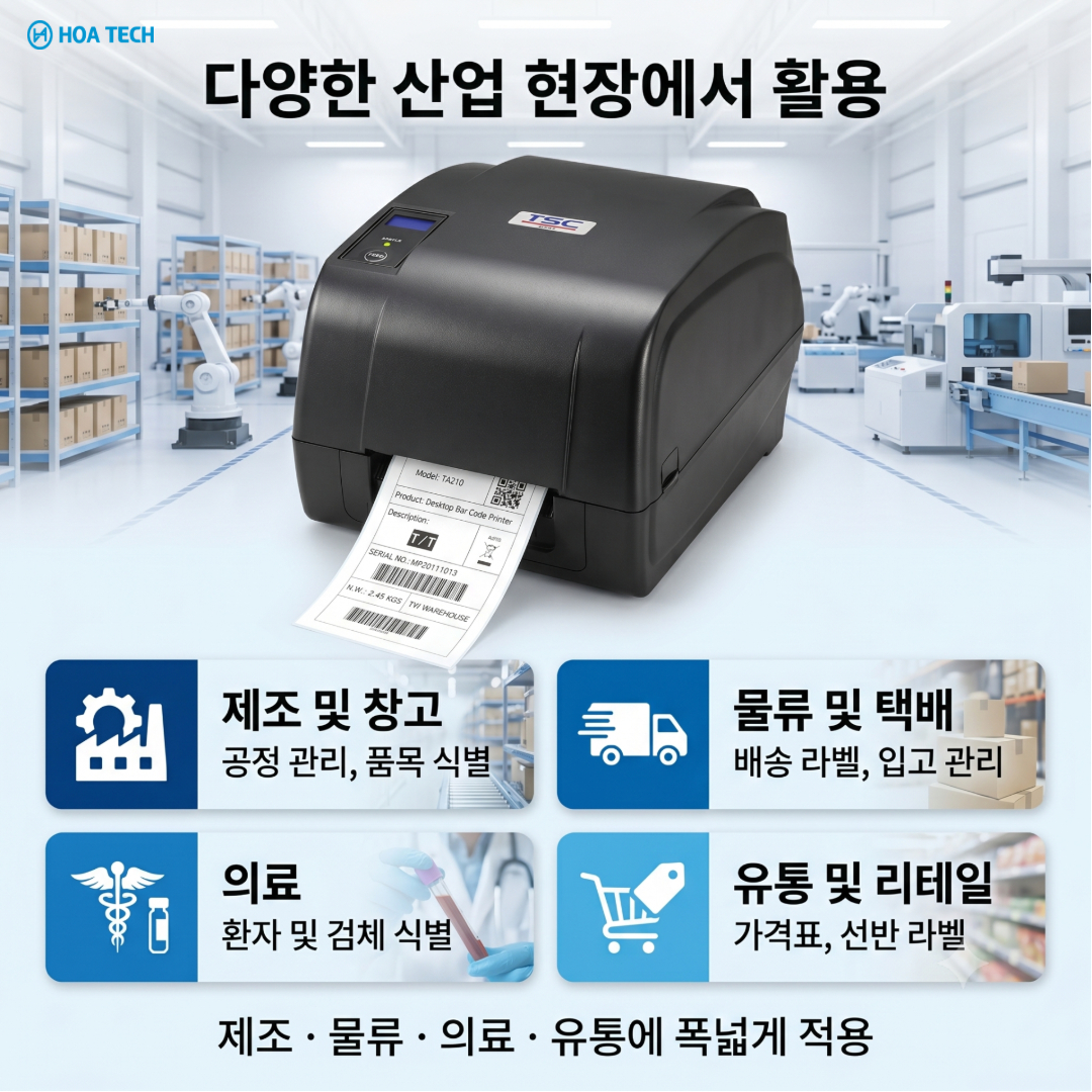 TSC, TSCTA210, TSC바코드프린터, TA210, 바코드프린터, 라벨프린터, 데스크탑바코드프린터, 바코드라벨프린터, 열전사프린터, 물류라벨프린터