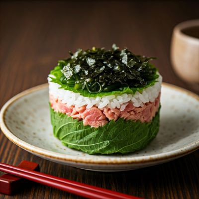 참치 단무지 밥 케이크