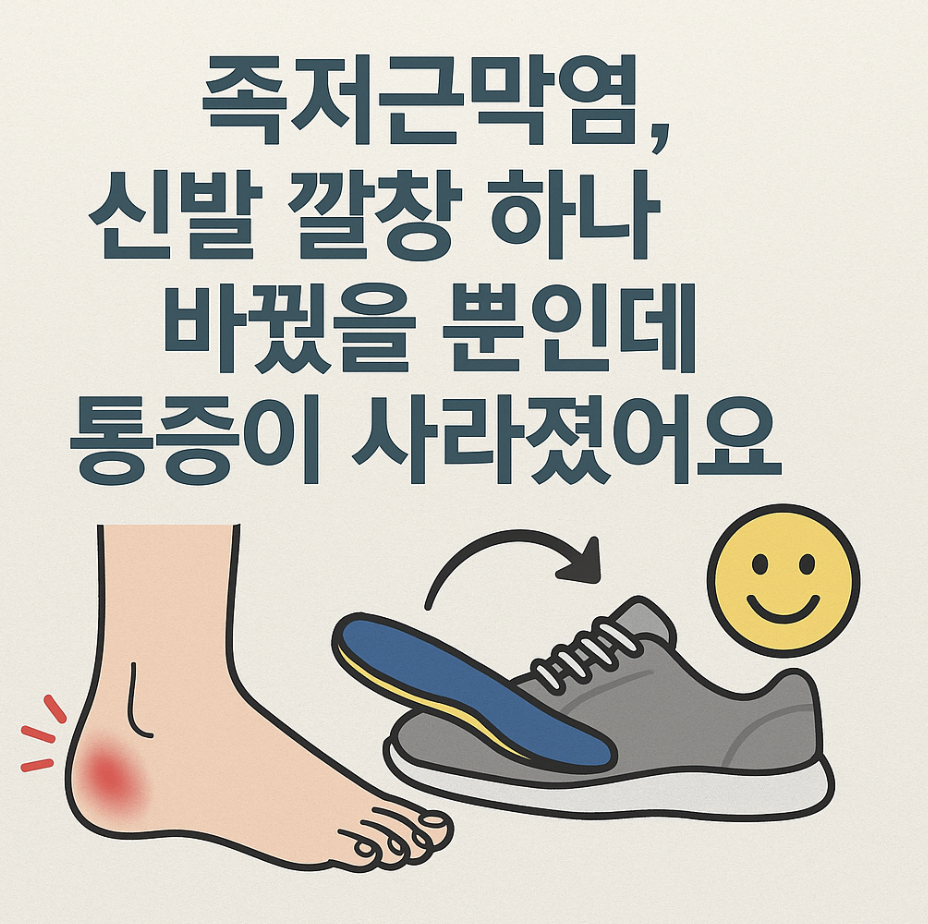 족저근막염, 신발 깔창 하나 바꿨을 뿐인데 통증이 사라졌어요