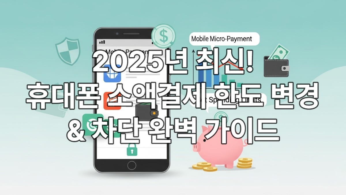 휴대폰 소액결제 한도 변경 및 차단 방법(SK텔레콤, KT, LG U+)