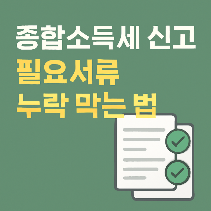 &ldquo;종합소득세 서류 누락, 막는 6가지 방법&rdquo;