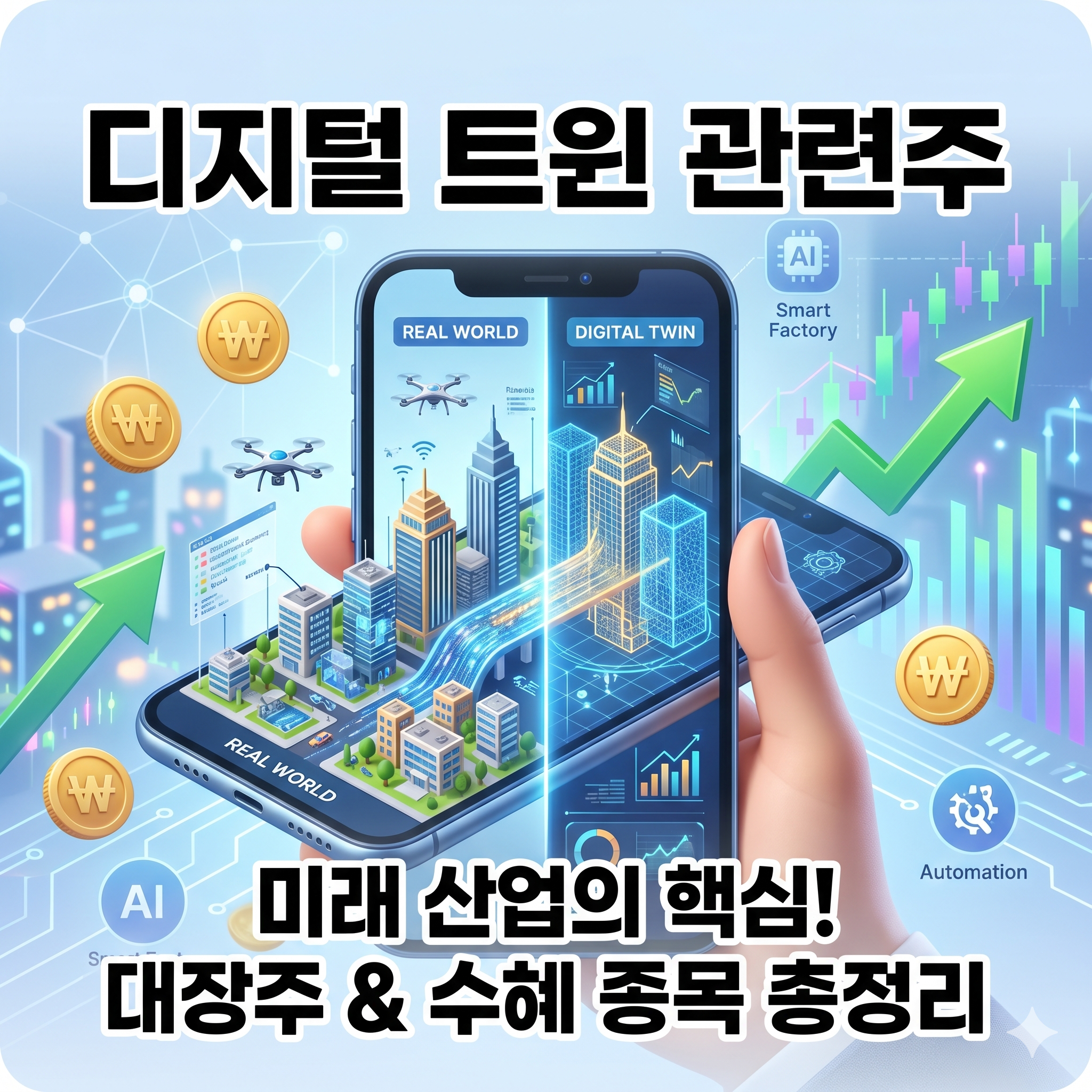 미래 산업을 이끄는 디지털 트윈 관련주 대장주 및 핵심 수혜 종목 총정리