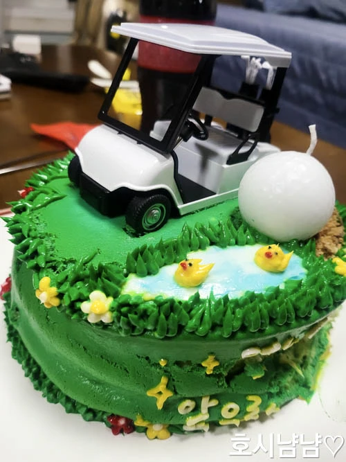 하남 모모케이크 골프 케이크 디자인 골프카트 장식