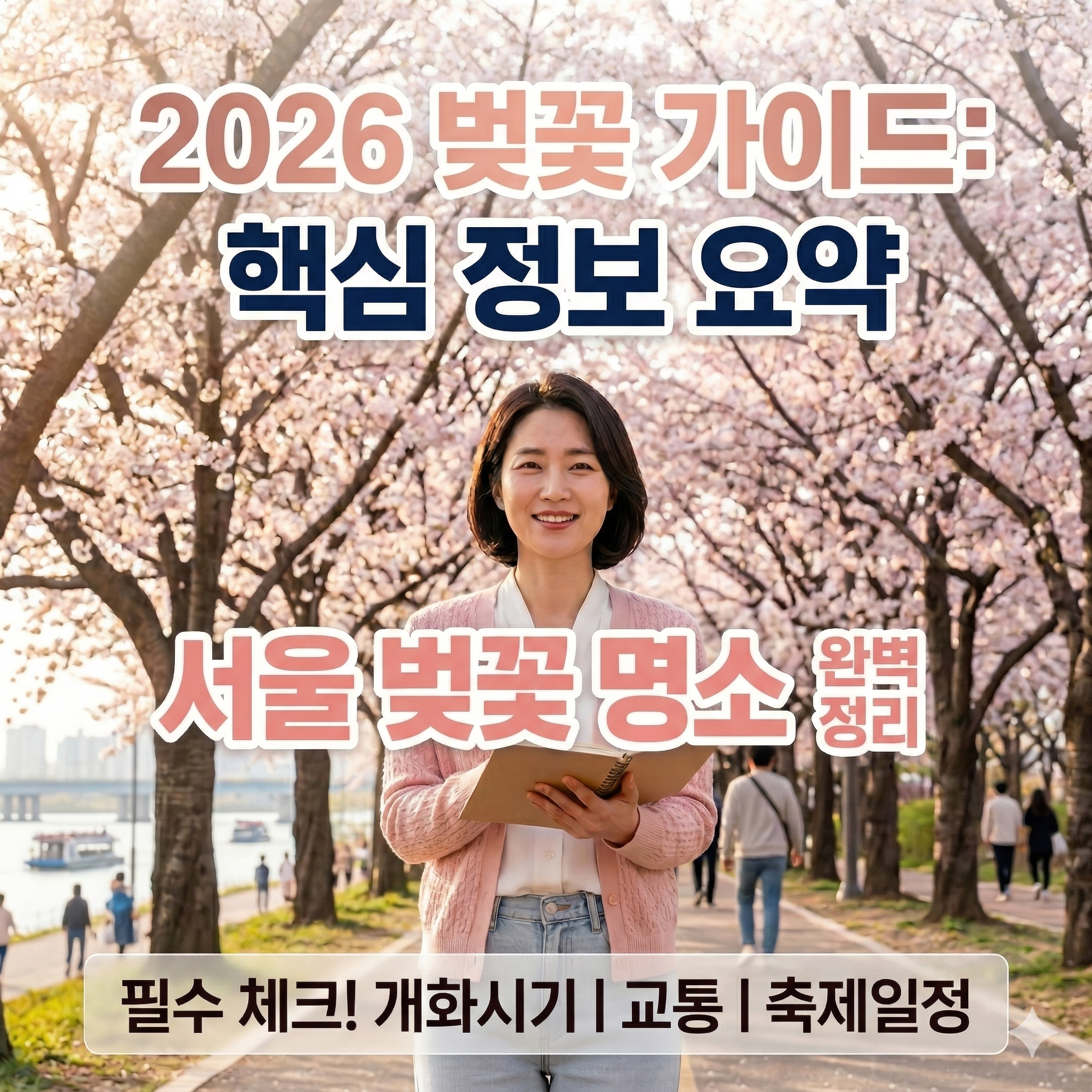 2026 서울 벚꽃 명소 완벽 가이드, 개화시기부터 교통까지