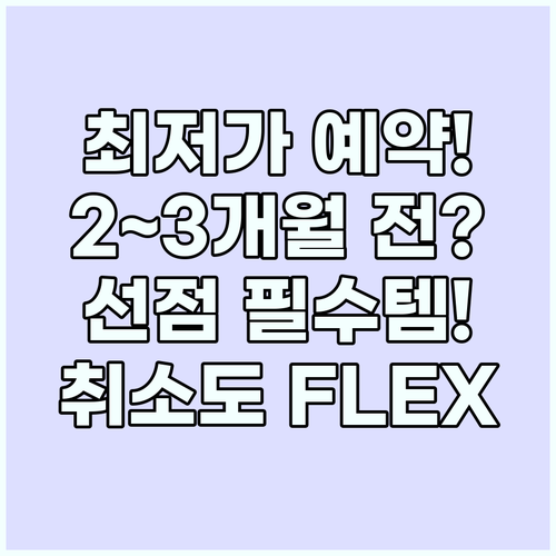 해외여행 최저가 숙소 예약: 2~3개..